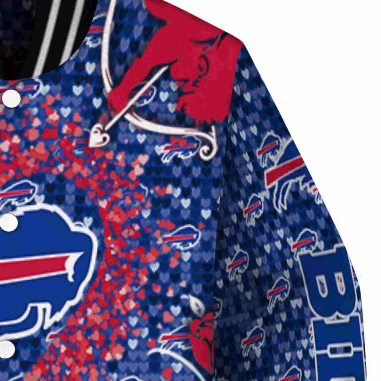 custom buffalo bills heart explosion blue jacket premium grade