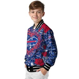 custom buffalo bills heart explosion blue jacket trendy