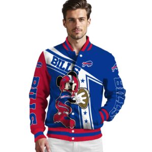 custom buffalo bills mickey football blue white jacket high quality