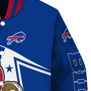 custom buffalo bills mickey football blue white jacket premium grade
