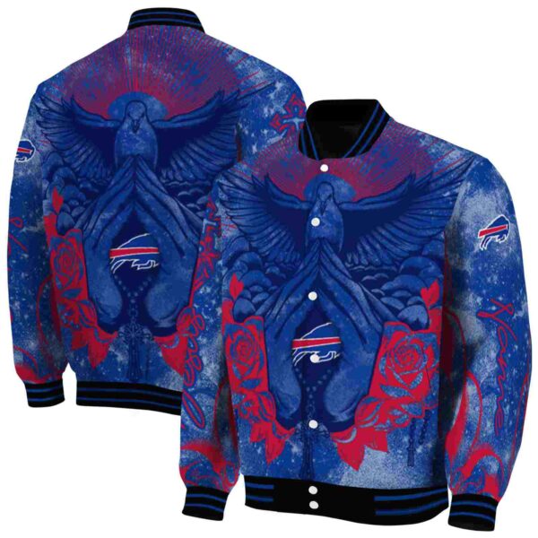 custom buffalo bills praying hands blue jacket fashion forward