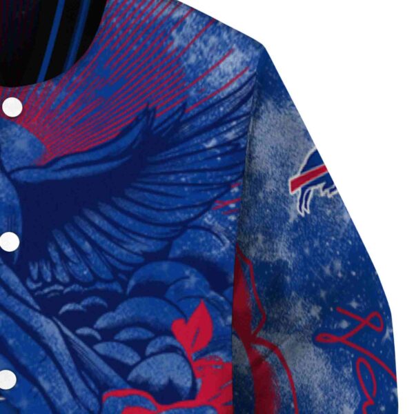 custom buffalo bills praying hands blue jacket premium grade