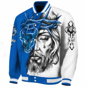 custom buffalo bulls jesus tears royal blue white jacket best selling