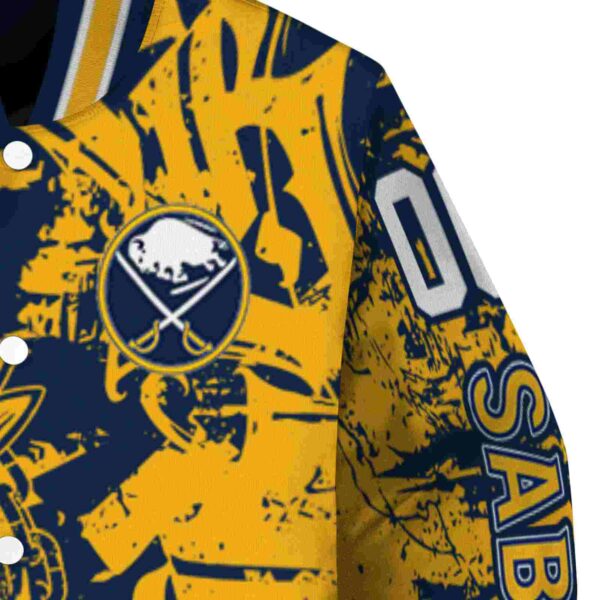 custom buffalo sabres fishing art navy blue jacket premium grade