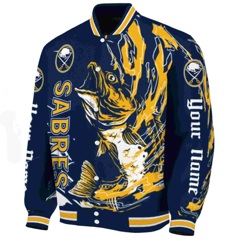custom buffalo sabres fishing passion navy blue white jacket best selling