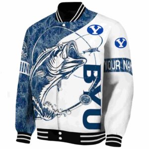 custom byu cougars fishing rod white jacket best selling