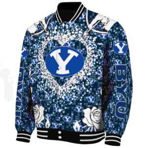 custom byu cougars heart explosion blue jacket best selling