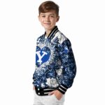 custom byu cougars heart explosion blue jacket best selling