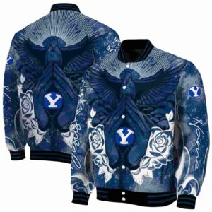 custom byu cougars praying hands blue jacket fashion forward
