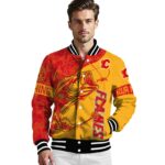 custom calgary flames fishing rod yellow jacket best selling