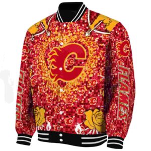 custom calgary flames heart explosion red jacket best selling