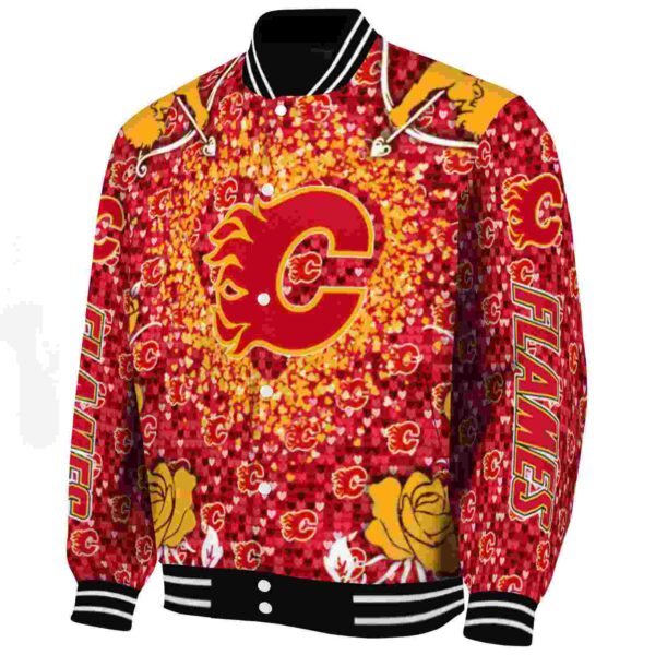 custom calgary flames heart explosion red jacket best selling