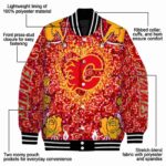 custom calgary flames heart explosion red jacket best selling