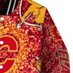 custom calgary flames heart explosion red jacket best selling