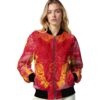 custom calgary flames praying hands red jacket latest model