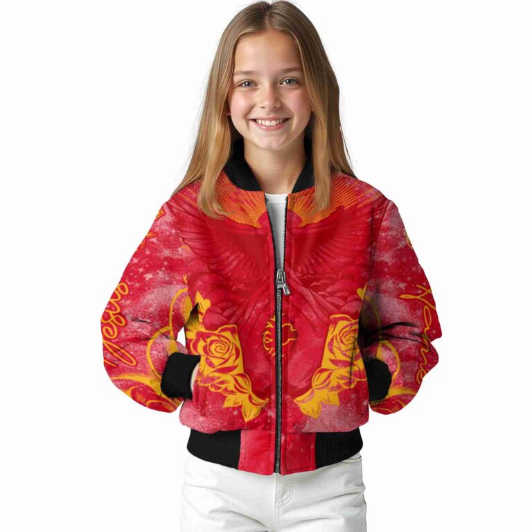 custom calgary flames praying hands red jacket top rated