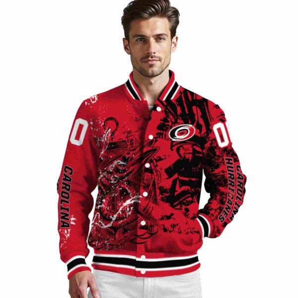 custom carolina hurricanes fishing art red jacket high quality