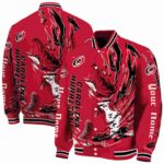 custom carolina hurricanes fishing passion red white jacket best selling