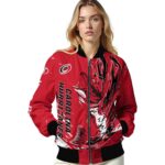 custom carolina hurricanes fishing passion red white jacket best selling