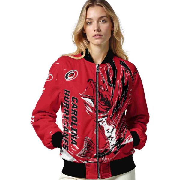 custom carolina hurricanes fishing passion red white jacket latest model