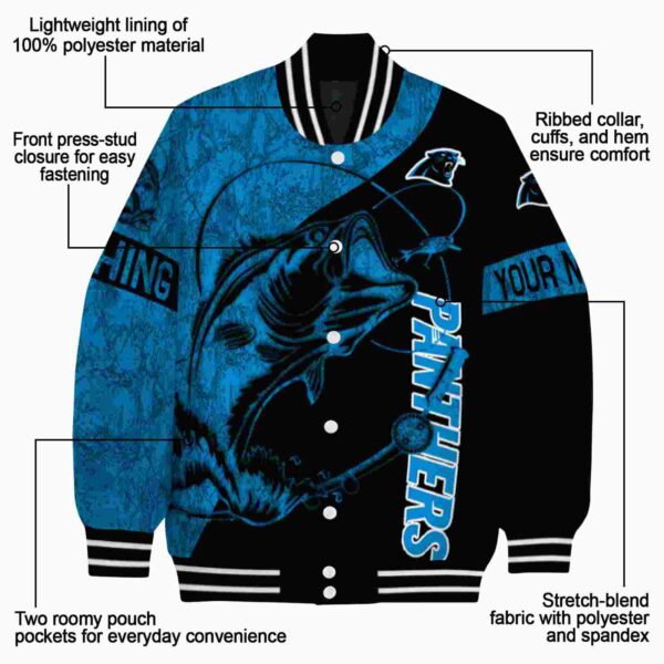 custom carolina panthers fishing rod black jacket new arrival