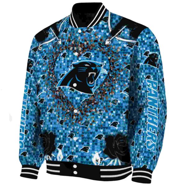 custom carolina panthers heart explosion blue jacket best selling
