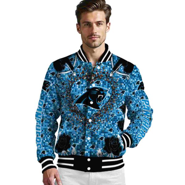 custom carolina panthers heart explosion blue jacket high quality