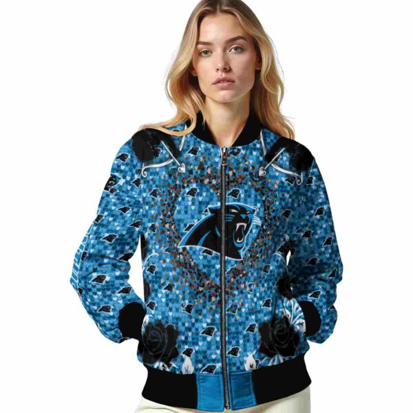 custom carolina panthers heart explosion blue jacket latest model