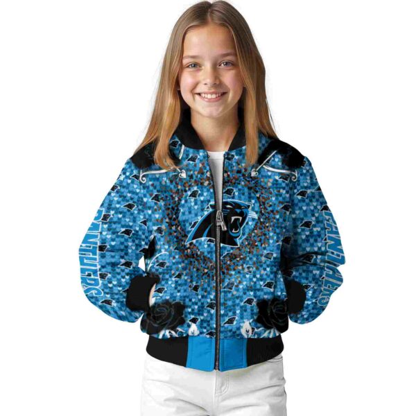 custom carolina panthers heart explosion blue jacket top rated