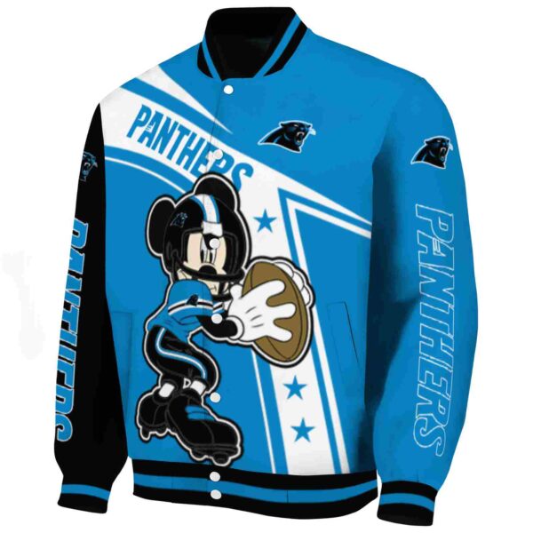 custom carolina panthers mickey football blue white jacket best selling