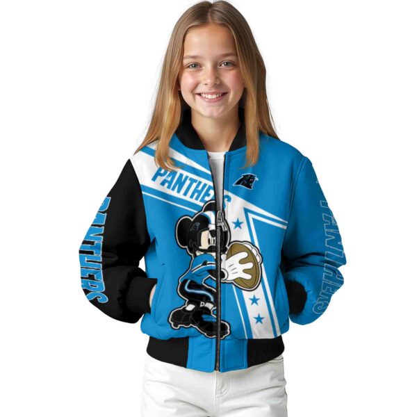 custom carolina panthers mickey football blue white jacket top rated