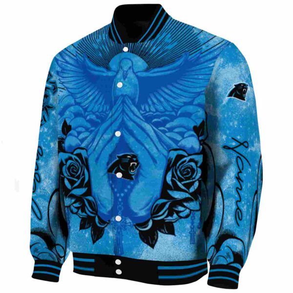 custom carolina panthers praying hands blue jacket best selling