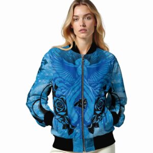 custom carolina panthers praying hands blue jacket latest model