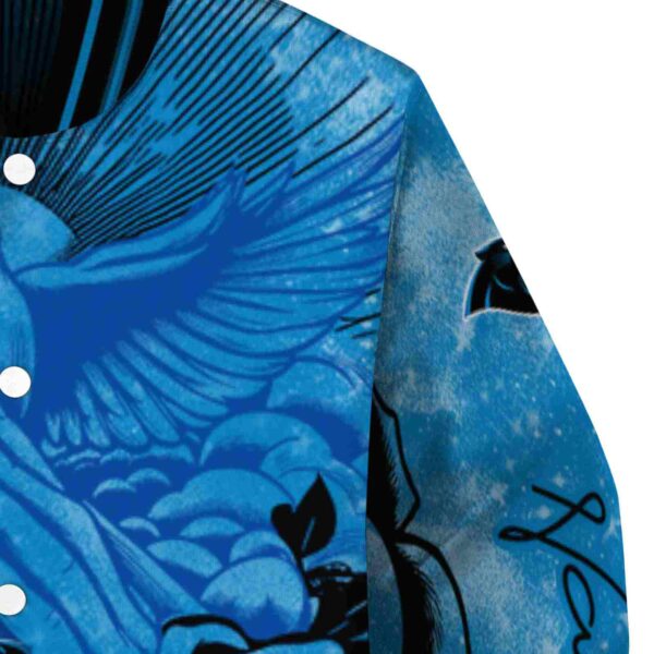 custom carolina panthers praying hands blue jacket premium grade