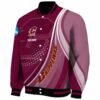 custom central michigan chippewas wave patterns maroon jacket best selling