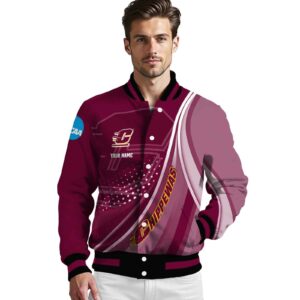 custom central michigan chippewas wave patterns maroon jacket high quality