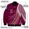 custom central michigan chippewas wave patterns maroon jacket new arrival