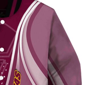 custom central michigan chippewas wave patterns maroon jacket premium grade