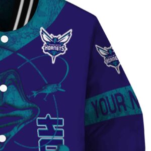 custom charlotte hornets fishing rod purple jacket premium grade