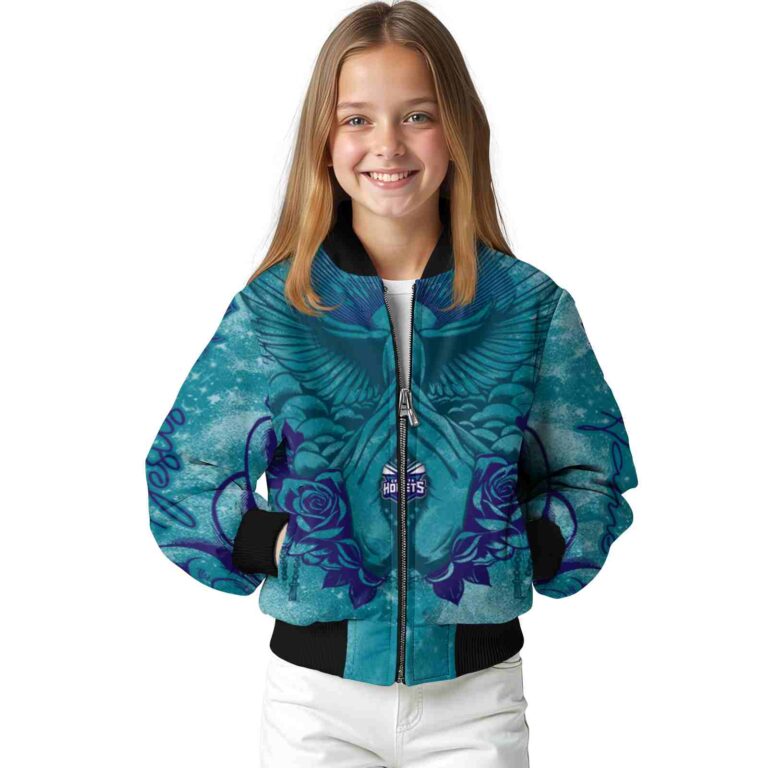 custom charlotte hornets praying hands teal jacket top rated