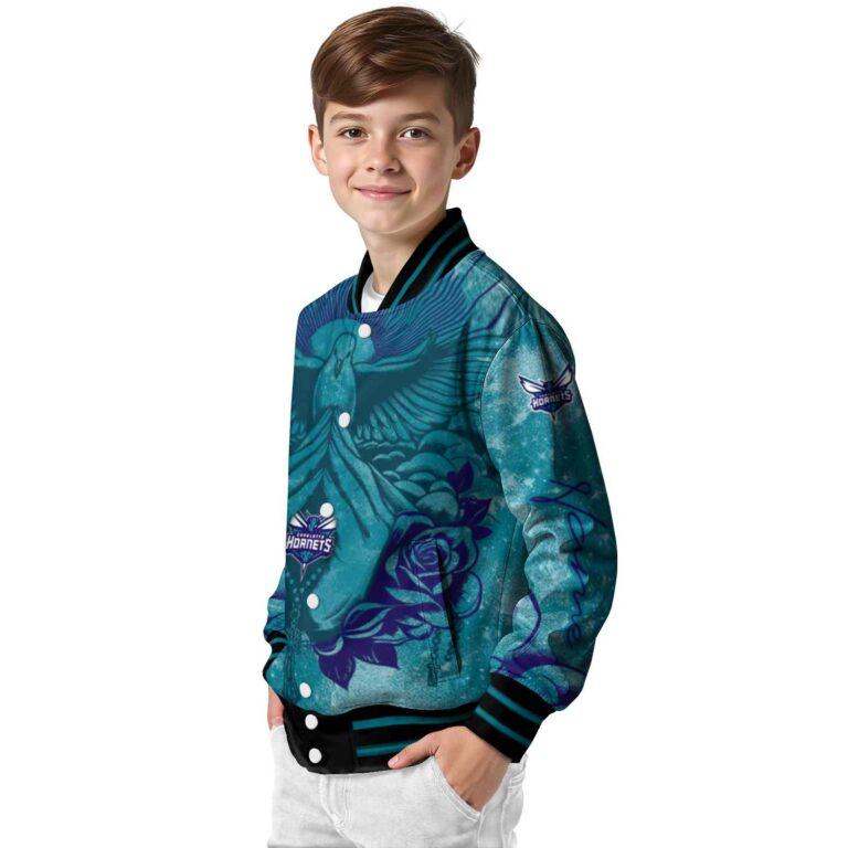 custom charlotte hornets praying hands teal jacket trendy