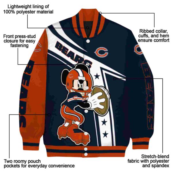 custom chicago bears mickey football blue white jacket new arrival