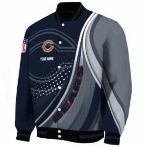 custom chicago bears wave patterns blue jacket best selling