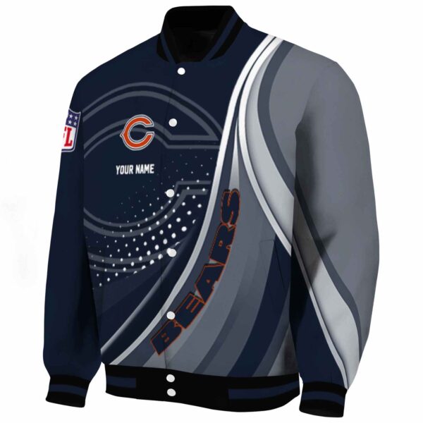 custom chicago bears wave patterns blue jacket best selling