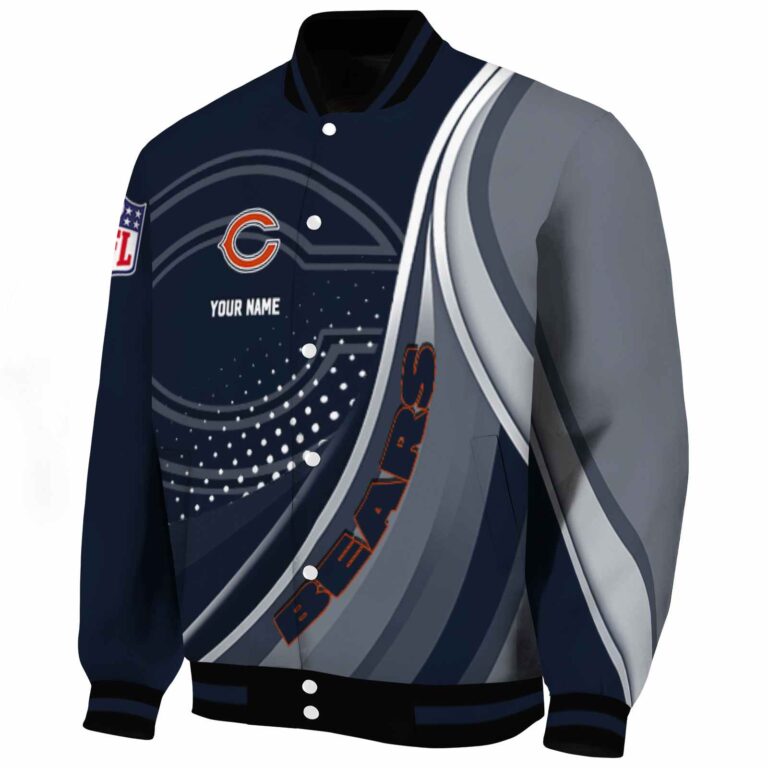 custom chicago bears wave patterns blue jacket best selling