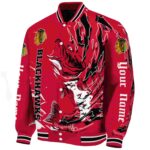 custom chicago blackhawks fishing passion red white jacket best selling