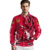 custom chicago blackhawks fishing passion red white jacket high quality