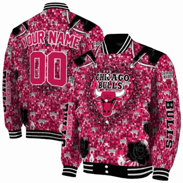 custom chicago bulls heart explosion red jacket fashion forward