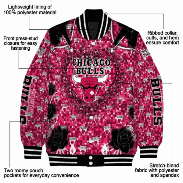 custom chicago bulls heart explosion red jacket new arrival