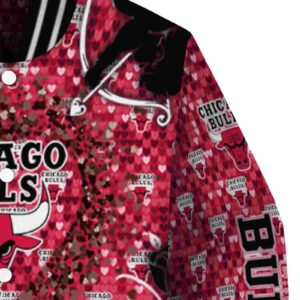 custom chicago bulls heart explosion red jacket premium grade